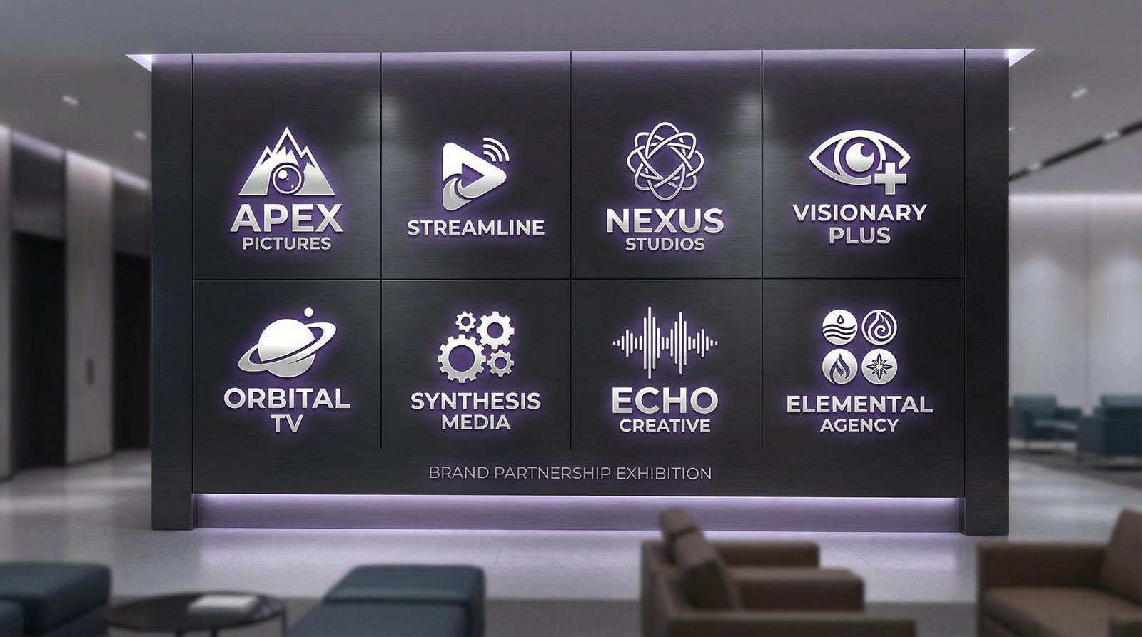 萝莉合作影视品牌Logo墙